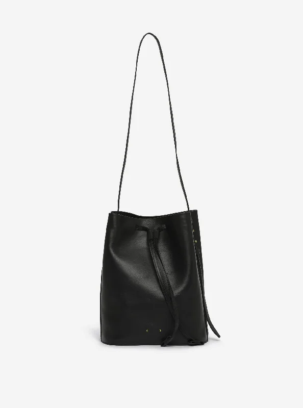 Faux fur bucket bag with a fluffy exterior for winter fashionAB 103.1 Bucket Bag Black