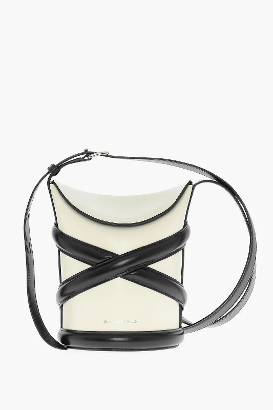 Color - blocked bucket bag with bold and bright hues for a statement pieceAlexander Mcqueen Two-Tone Leather Bucket Bag