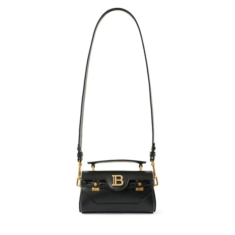 Leatherette crossbody bag with a quilted pattern for a sophisticated lookB-Buzz 19 Calfskin Crossbody Bag in Black