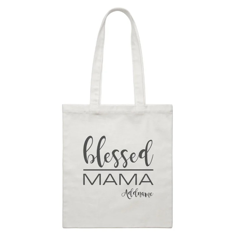 Vintage - style canvas rucksack with a brass buckle and a rugged lookBlessed Mama White Canvas Bag