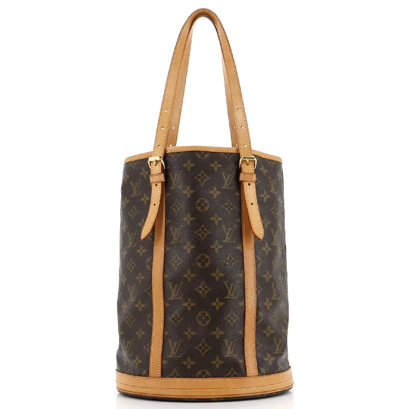 Plus - size bucket bag with a spacious interior for carrying daily essentialsBucket Bag Monogram Canvas GM