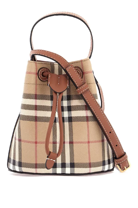 Bucket bag with a hidden anti - theft pocket for securityBurberry Ered

checkered Mini Bucket Bag