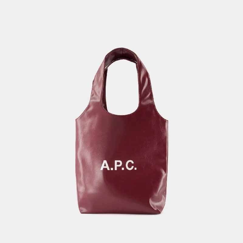 Metallic hobo bag with a shiny finish for evening outingsNinon Small Shopper Bag - A.P.C. - Synthetic - Burgundy