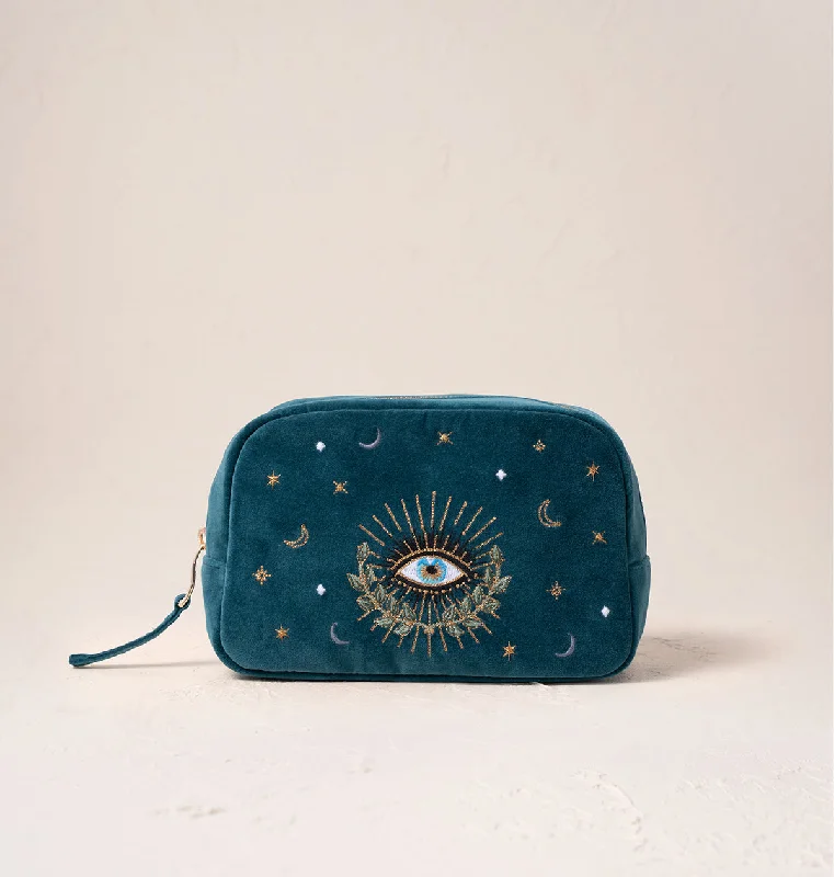 Vegan leather makeup bag made from recycled materials for eco-friendlinessCelestial Eye Makeup Bag