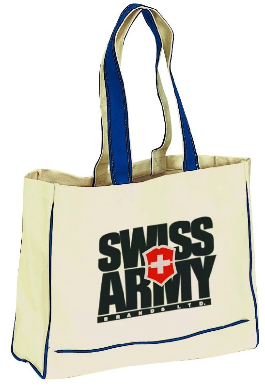 Canvas sports bag with a ventilated shoe compartment and a large main pocketCustom Color Handle Canvas Tote Bag