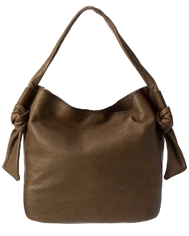 Vintage - inspired hobo bag with a brass frame and tassel detailsFrye Nora Knotted Leather Hobo Bag