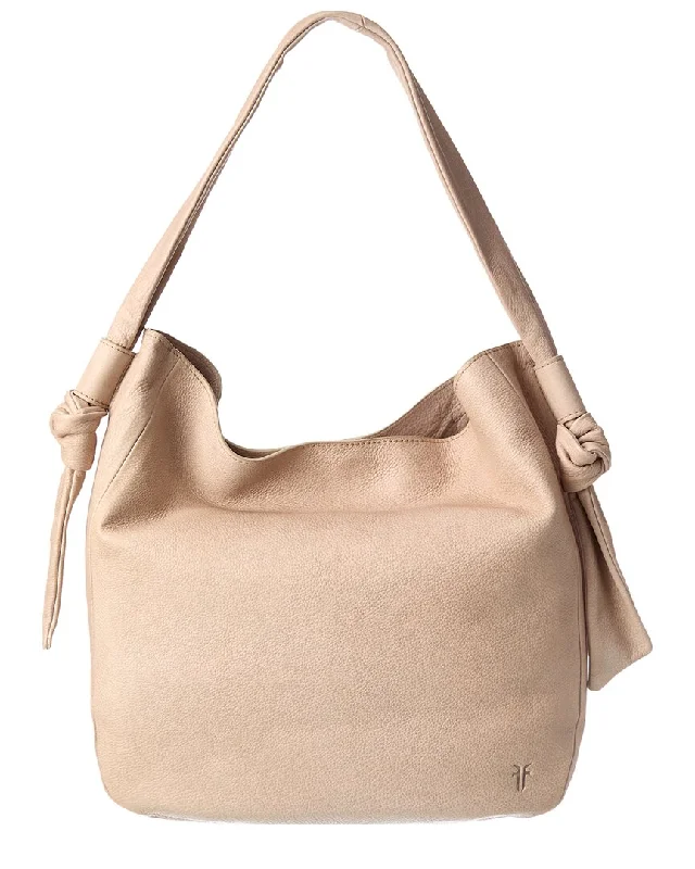 Women's leather hobo bag with a distressed finish for a vintage lookFrye Nora Knotted Leather Hobo Bag