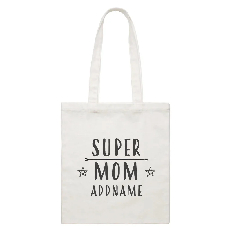 Men's canvas messenger bag with a waterproof coating and multiple pocketsGirl Boss Quotes Super Mom Star Icon Addname White Canvas Bag