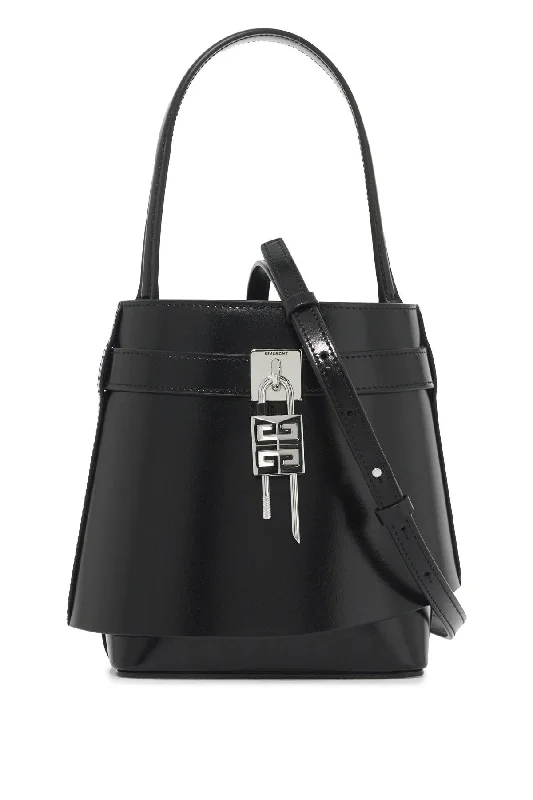 Bucket bag with multiple compartments and pockets for organizationGivenchy -Shaped Shark Lock Leather Bucket Bag