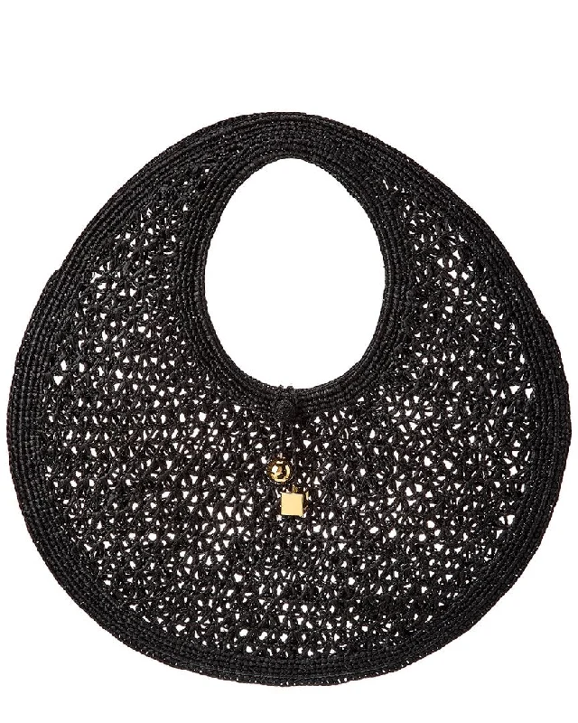 Embroidered hobo bag with intricate beadwork for a unique appearanceJacquemus The Spiaggia Raffia Round Circle Bag