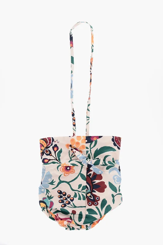 Vegan leather bucket bag for eco - friendly consumersLa Double J Patterned Bucket Bag With Ruffle Details