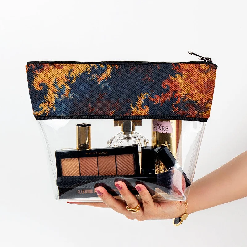 Makeup bag with a large mirror and elasticized pockets for organizationlimpid Makeup Case Sunset