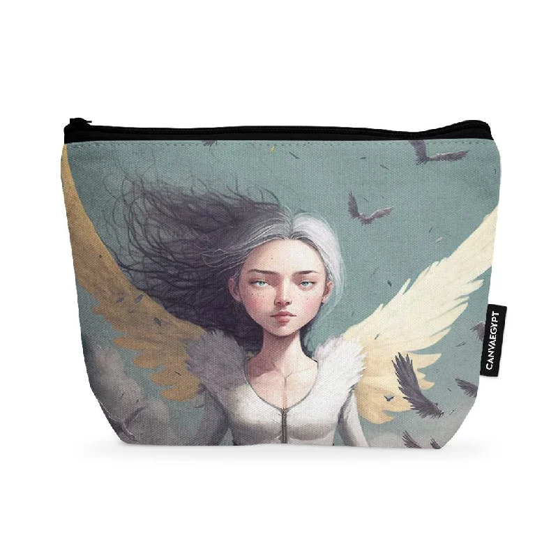 Color-blocked makeup bag with bold primary colors for a trendy styleMakeup Pouch Angel