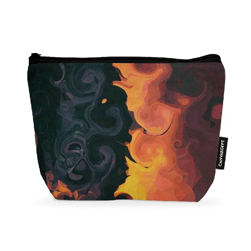 Vegan leather makeup bag made from recycled materials for eco-friendlinessMakeup Pouch CAve