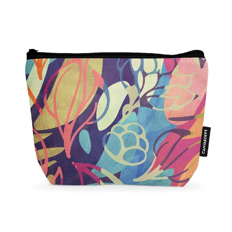 Makeup bag with a hidden anti-theft pocket for small valuablesMakeup Pouch Coloring Garden