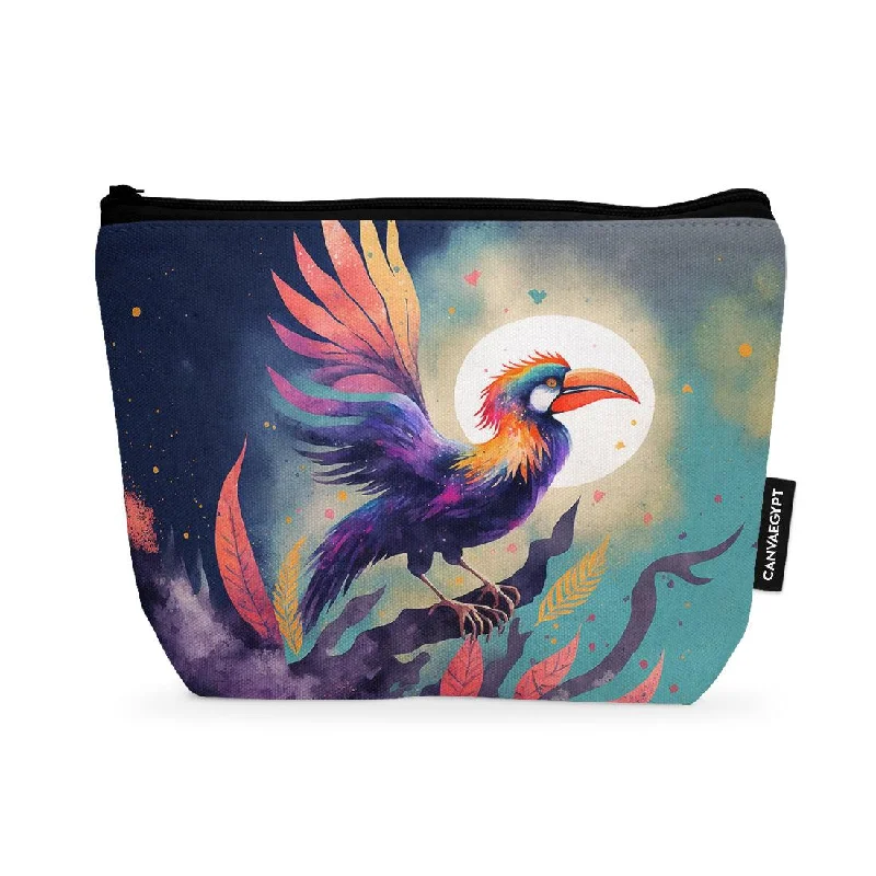 Makeup bag with a tassel or fringe detail for a bohemian vibeMakeup Pouch SPARROW ON THE BRANCH