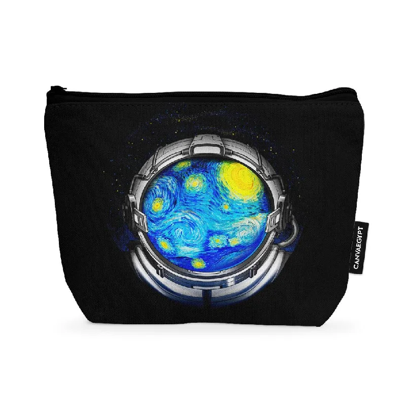 Makeup bag with a detachable pouch for easy sorting of itemsMakeup Pouch Starry Night Universe