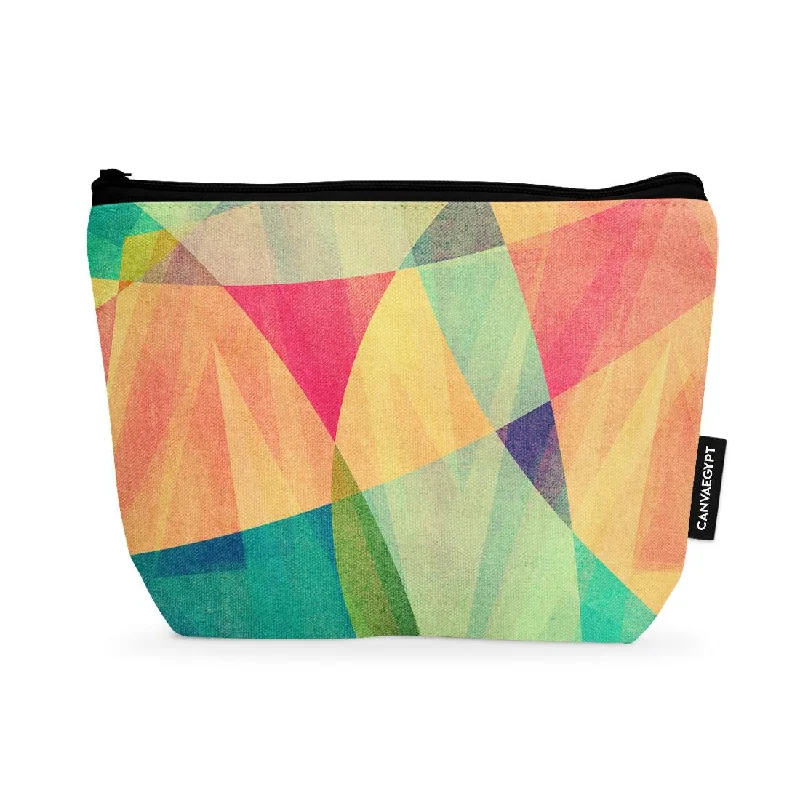 Color-blocked makeup bag with bold primary colors for a trendy styleMakeup Pouch Sun light