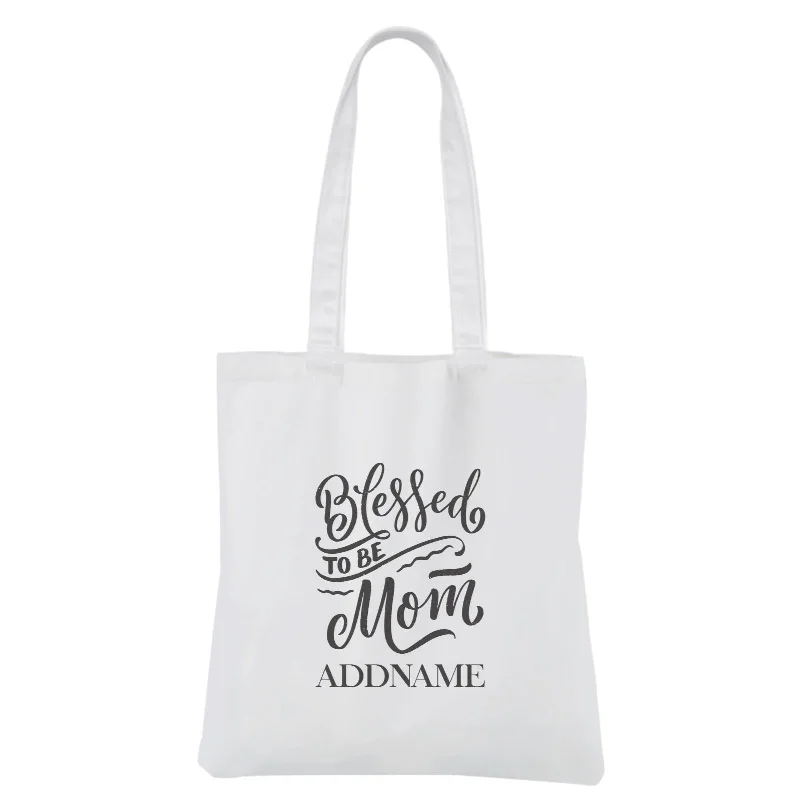 Canvas camera bag with a padded interior and adjustable dividers[MOTHER'S DAY 2021] Blessed To Be Mom White Canvas Bag