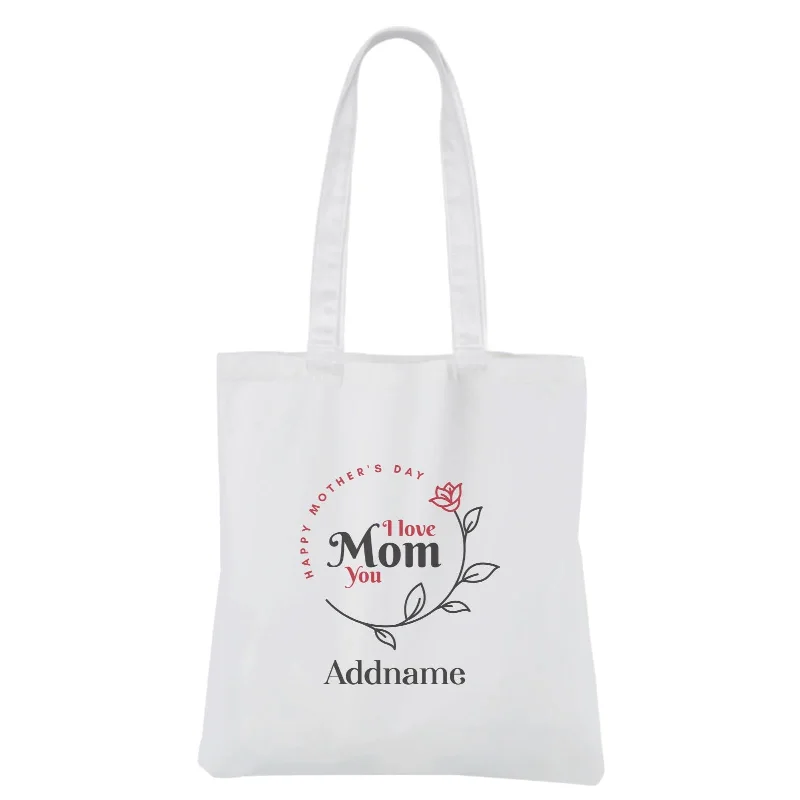 Canvas tool bag with multiple compartments and a durable construction[MOTHER'S DAY 2021] I Love You Mom White Canvas Bag