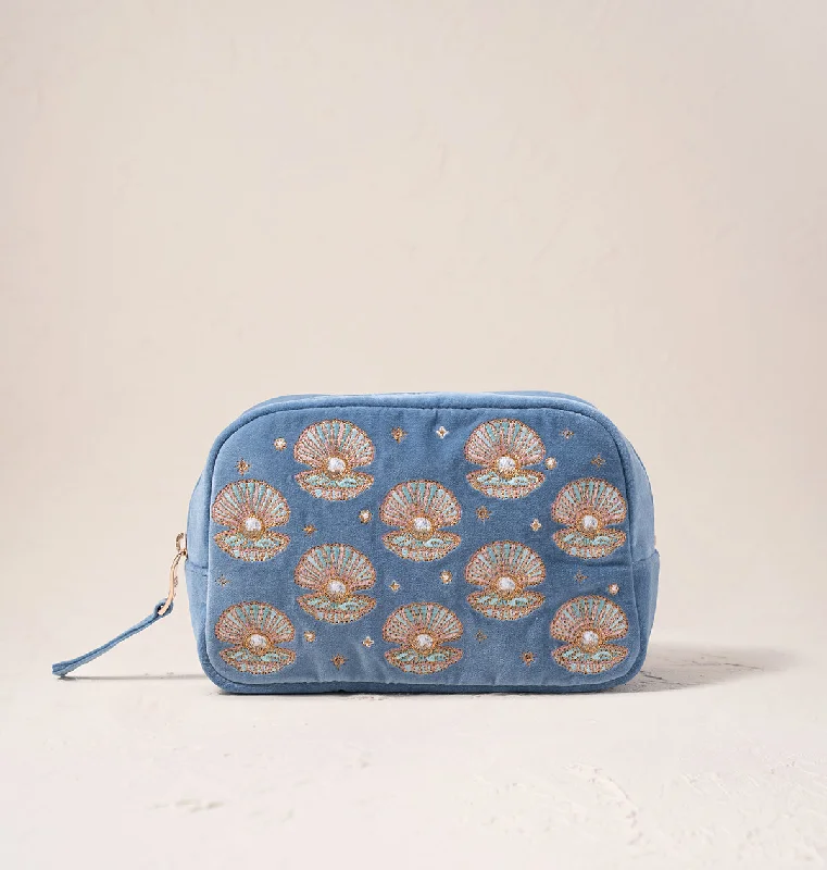 Studded makeup bag with a punk-rock edgePearl Shell Makeup Bag