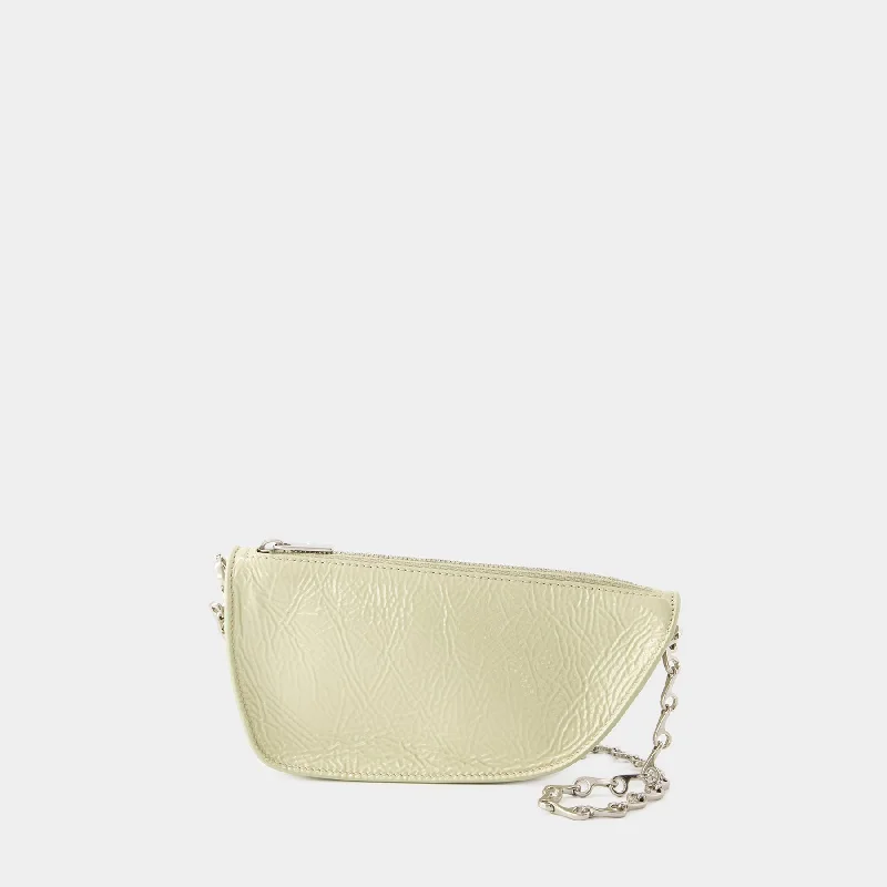 Silk hobo bag with a delicate print for a feminine lookMicro Sling Shield Crossbody - Burberry - Leather - Beige