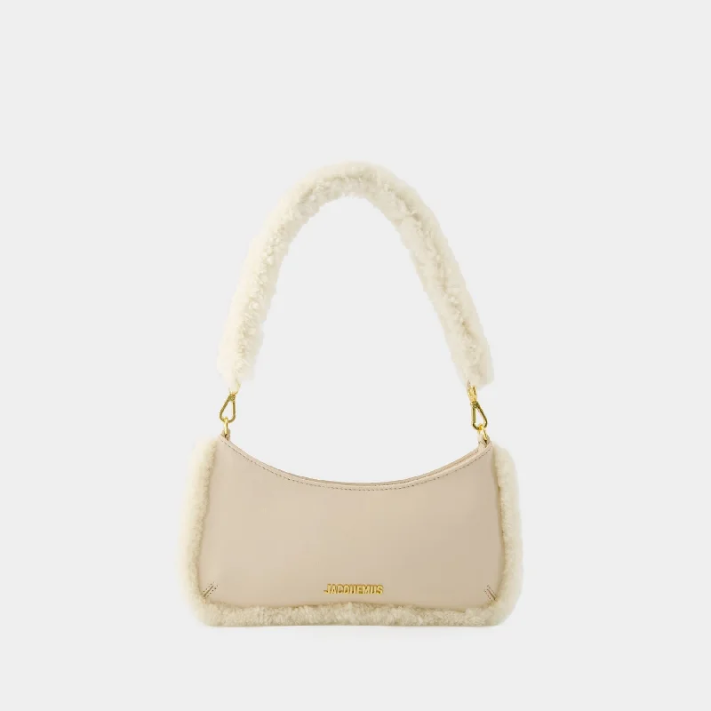 Cross - body hobo bag with an adjustable strap for hands - free carryingThe Bisou Doux Bag - Jacquemus - Leather - Light Beige