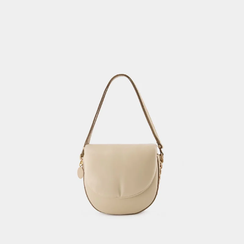 Hobo bag with a tassel - trimmed strap for a playful touchM Flap Puffy Alter Mat Bag - Stella McCartney - Vegan Leather - Beige