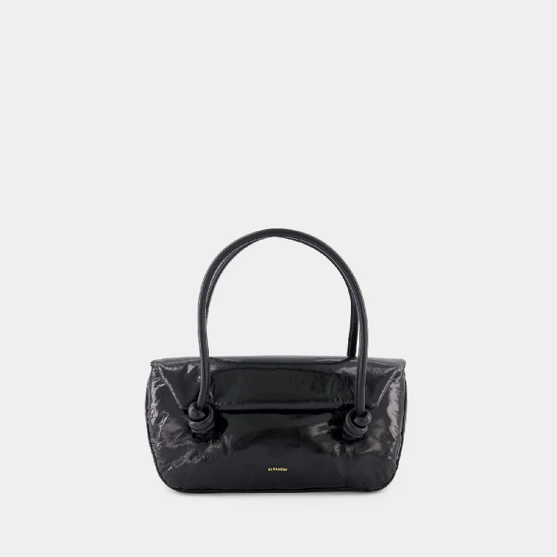 Leatherette hobo bag with a quilted pattern for a sophisticated touchKnot Sm Shoulder Bag - Jil Sander - Leather - Black