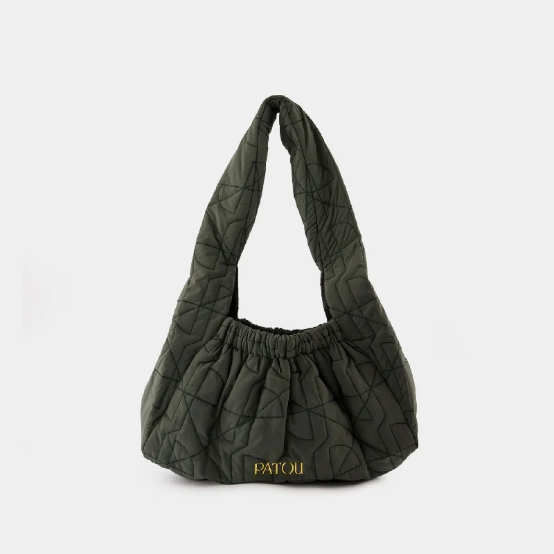 Lightweight nylon hobo bag with a waterproof coating for outdoor useLe Biscuit Shoulder Bag - PATOU - Synthetic - Green