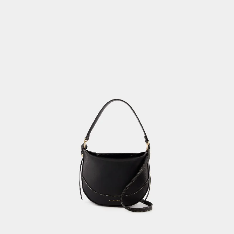 Color - blocked hobo bag with bold and contrasting colorsMini Daily Shoulder Bag - Vanessa Bruno - Leather - Black