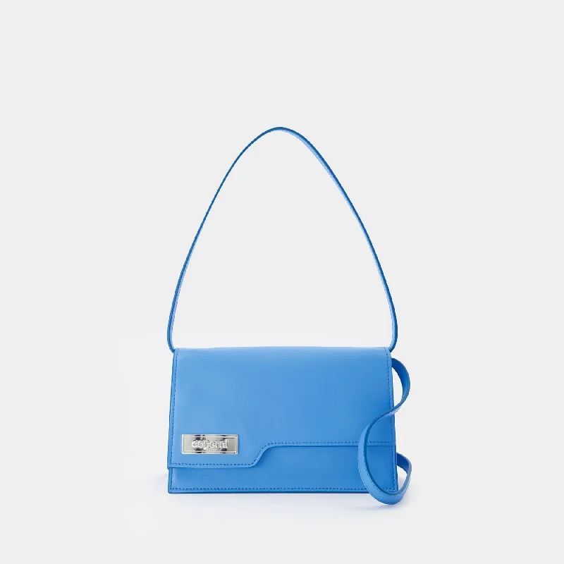 Plus - size hobo bag with a roomy interior for carrying essentialsMini Folder Bag - Coperni - Leather - Blue