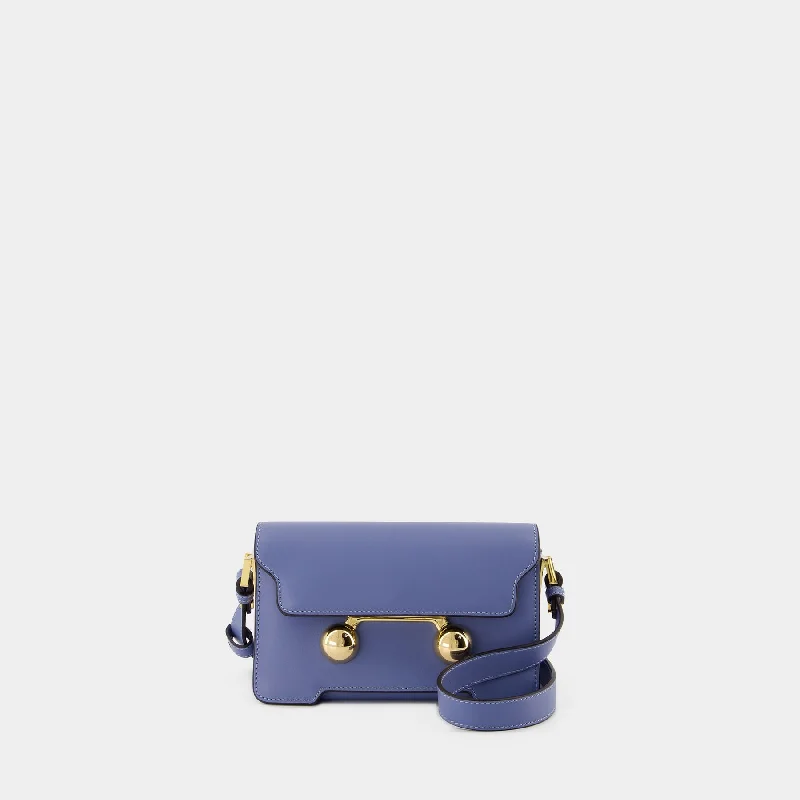 Metallic hobo bag with a shiny finish for evening outingsMini Shoulder Bag - Marni - Leather - Blue