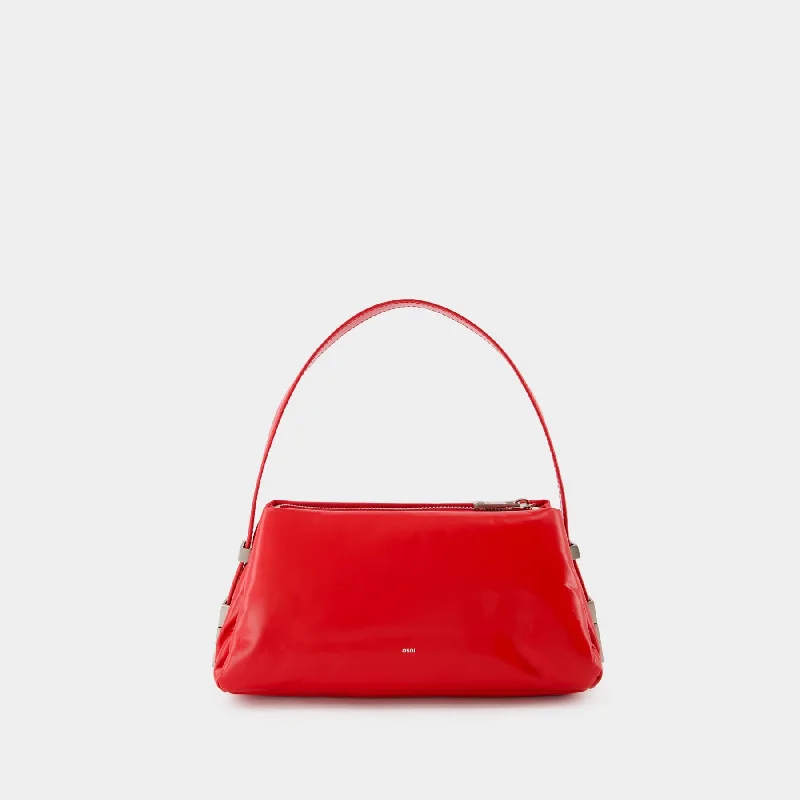 Leatherette hobo bag with a quilted pattern for a sophisticated touchPillow Mini Shoulder Bag - Osoi - Leather - Red