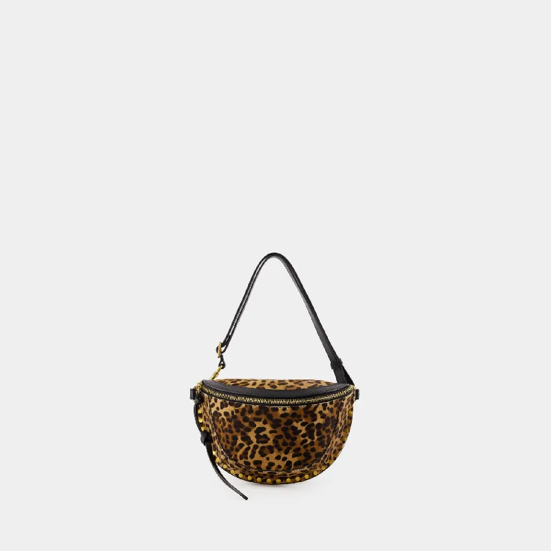 Metallic hobo bag with a shiny finish for evening outingsSkano Shoulder Bag - Isabel Marant - Leather - Leopard Print