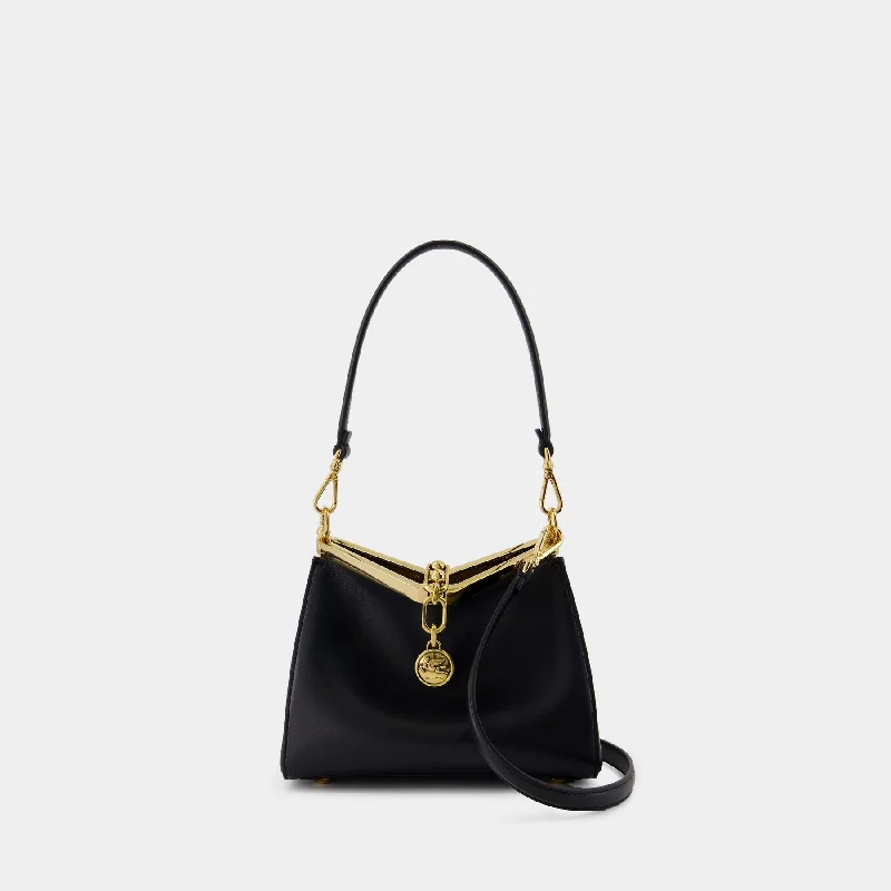 Studded hobo bag with a punk - rock edgeVela Small Shoulder Bag - Etro - Leather - Black