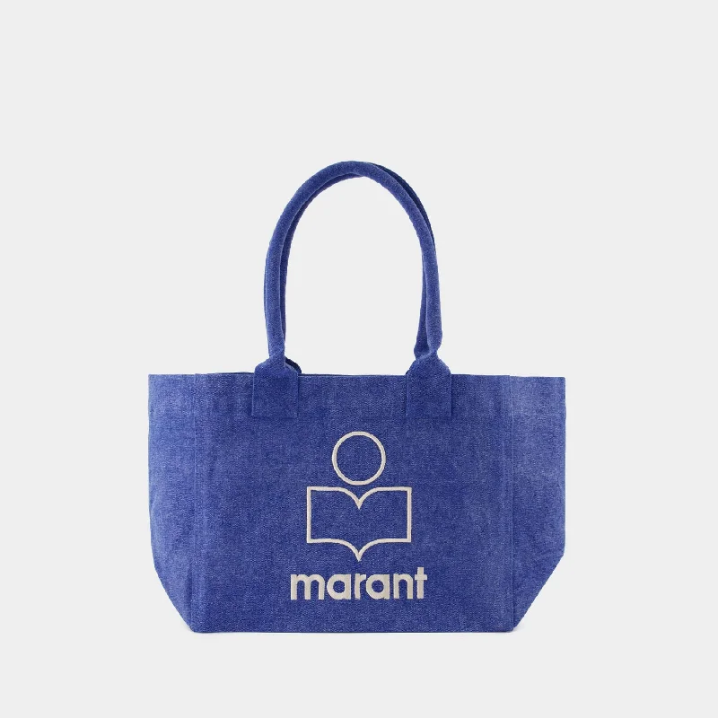 Hobo bag with a large capacity and multiple interior pockets for organizationYenky Shoulder Bag - Isabel Marant - Cotton - Blue