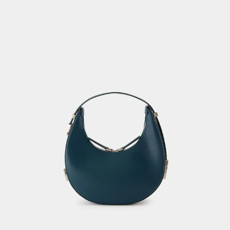 Women's leather hobo bag with a distressed finish for a vintage lookToni Mini Bag - Osoi - Leather - Green