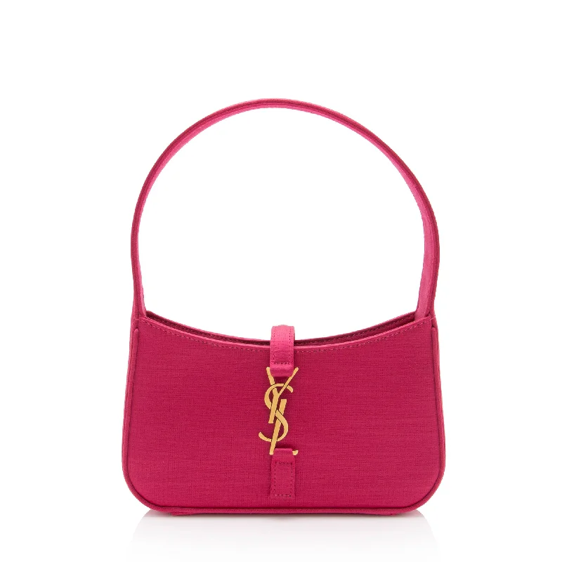 Hobo bag with a tassel - trimmed strap for a playful touchSaint Laurent Satin Monogram Le 5 A 7 Mini Hobo