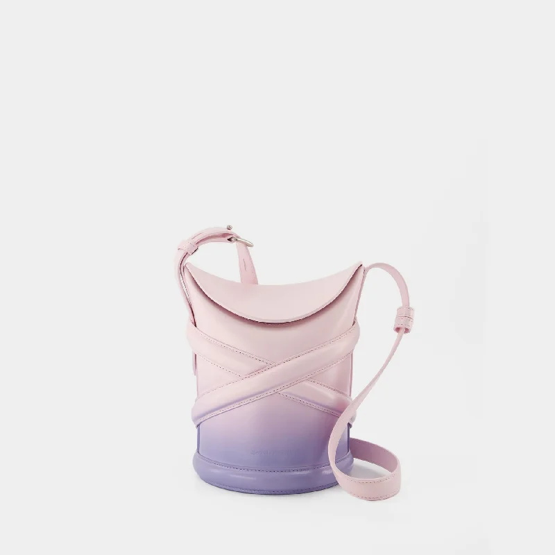 Vintage - inspired hobo bag with a brass frame and tassel detailsThe Curve Hobo Bag - Alexander Mcqueen -  Lilac/Pink - Leather