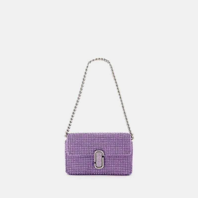 Hobo bag with a large capacity and multiple interior pockets for organizationThe Mini Shoulder Bag - Marc Jacobs - Mesh - Purple