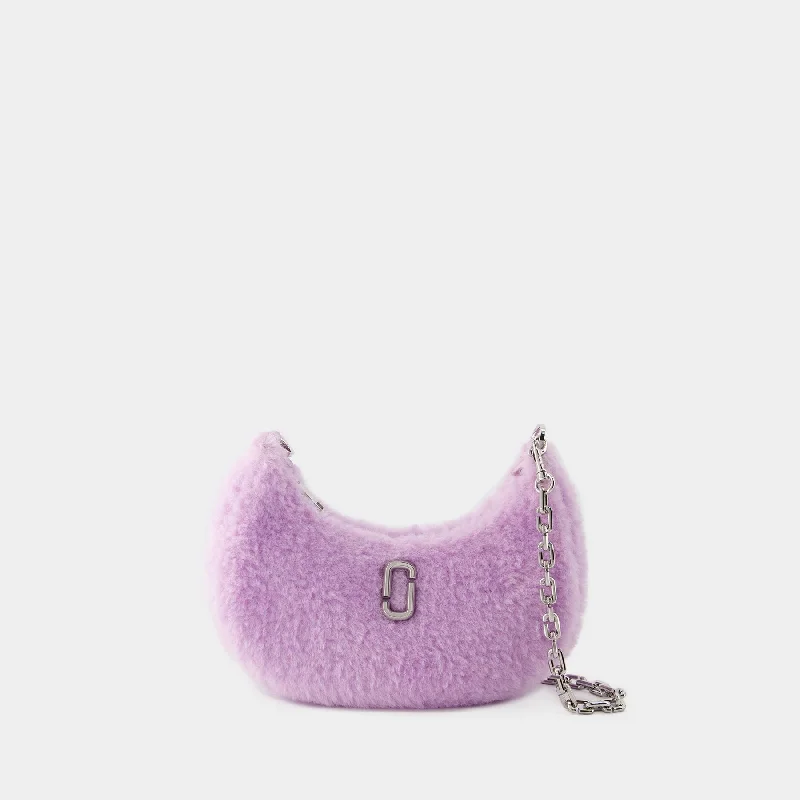 Women's leather hobo bag with a distressed finish for a vintage lookThe Small Curve  - Marc Jacobs - Synthetic - Purple