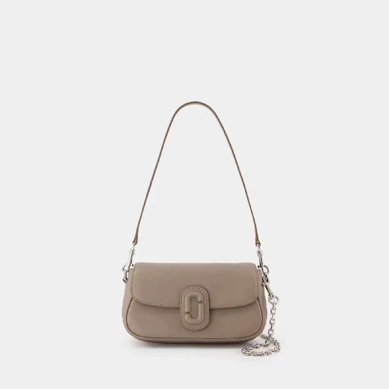 Quilted hobo bag with a diamond pattern for a classic aestheticThe Small Shoulder Bag - Marc Jacobs - Leather - Grey