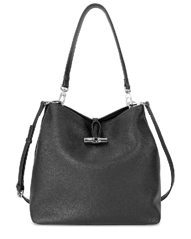 Women's leather hobo bag with a distressed finish for a vintage lookTiffany & Fred Paris Full-Grain Leather Hobo Bag