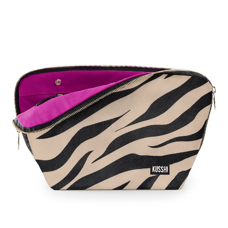 Color-blocked makeup bag with bold primary colors for a trendy styleVacationer Makeup Bag