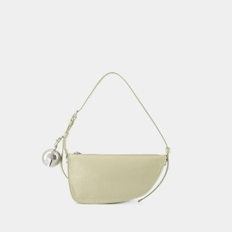 Women's leather hobo bag with a distressed finish for a vintage lookShield Sling Mini Wallet On Chain - Burberry - Leather - Beige