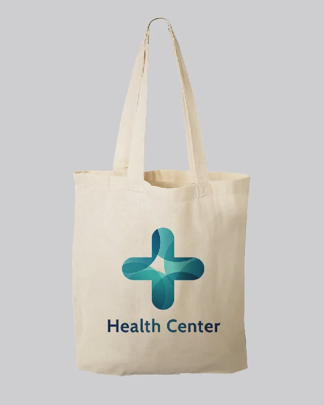 Waterproof nylon tote bag with a roll-top closure for outdoor use11" Small Custom Natural Tote Bags - Small Cotton Bags with Your Logo - TB111