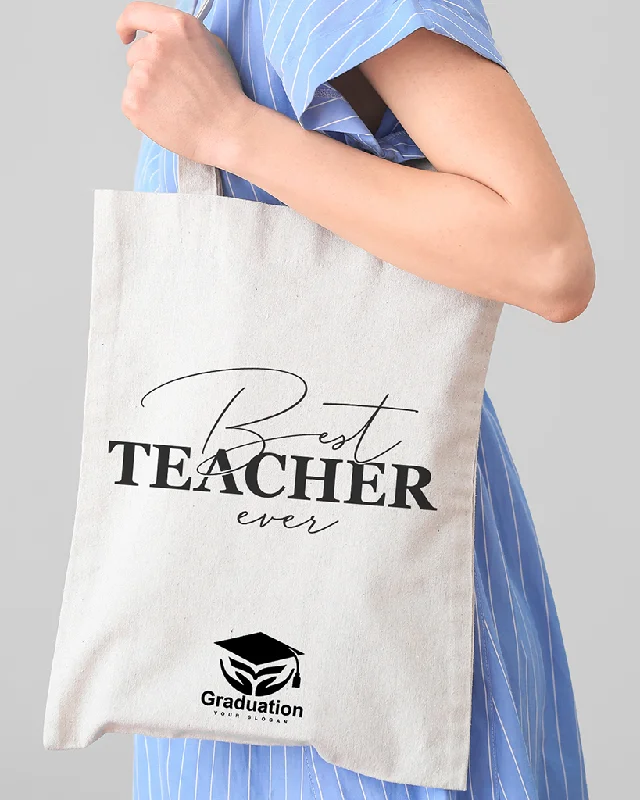 Studded leather tote bag with a punk-rock edgeBest Teacher Ever Rule Customizable Tote Bag - Teacher's Tote Bags