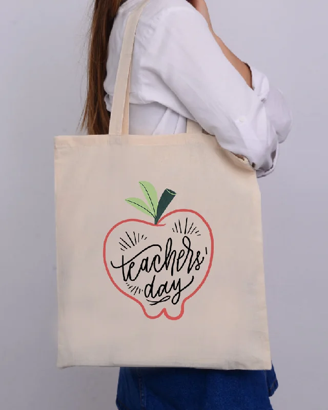 Vegan leather tote bag made from sustainable materials for eco-conscious consumersBig Apple Customizable Tote Bag- Teacher's Tote Bags