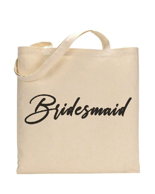 Plus-size tote bag with an extra-large capacity for carrying all essentialsBlack Color Bridesmaid Tote Bag - Bridal-Wedding Tote Bags